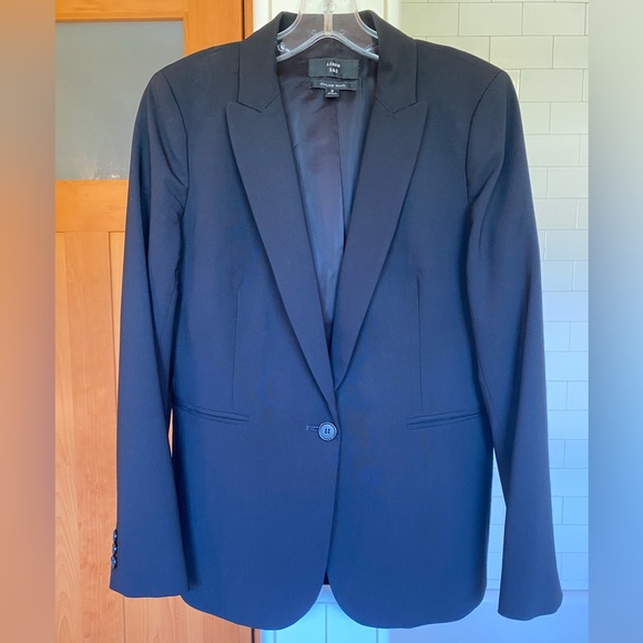 J.Crew Women’s Parke blazer black in Italian stretch black wool size 6 - Picture 6 of 7